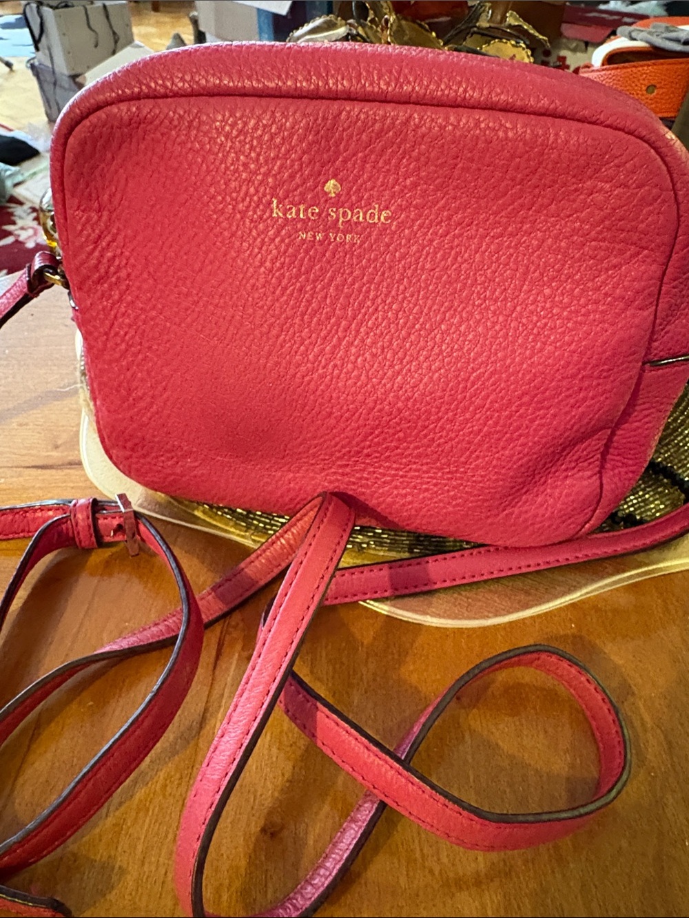 kate spade Pink Pebbled Leather Crossbody Bag
